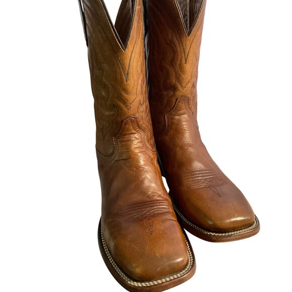 Circle G Mens Wide Square Toe Western Boots - Picture 1 of 4
